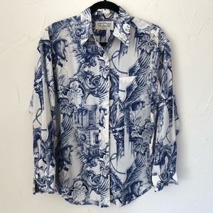 St. James Club Printed Silky Button Down